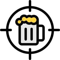 fabbrica di birra bersaglio vettore illustrazione su un' sfondo.premio qualità simboli.vettore icone per concetto e grafico design.