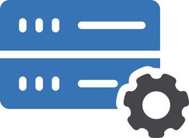 illustrazione vettoriale dell'impostazione del database su uno sfondo. simboli di qualità premium. icone vettoriali per il concetto e la progettazione grafica.