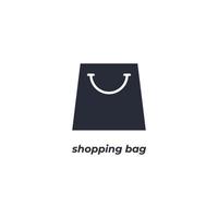 vettore cartello shopping Borsa simbolo è isolato su un' bianca sfondo. icona colore modificabile.