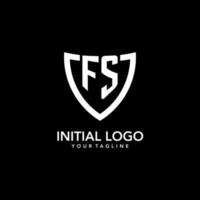 fs monogramma iniziale logo con pulito moderno scudo icona design vettore