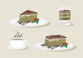 Insieme di vettore di tiramisù di dolcezza