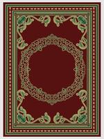islamico libro copertina design e arabo confine telaio. vettore