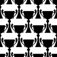 vincitore trofeo tazza senza soluzione di continuità modello. nero semplice silhouette struttura. campionato premio per primo posto. vettore illustrazione.