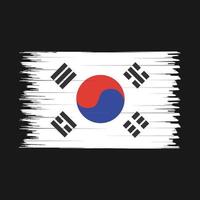 pennello bandiera corea del sud vettore