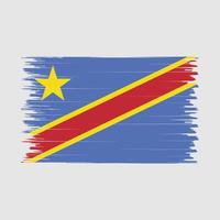 pennello bandiera repubblica congo vettore