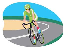 maschio Olimpiadi ciclista illustrazione. vettore