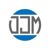 djm lettera logo design su bianca sfondo. djm creativo iniziali cerchio logo concetto. djm lettera design. vettore