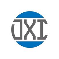 dxi lettera logo design su bianca sfondo. dxi creativo iniziali cerchio logo concetto. dxi lettera design. vettore