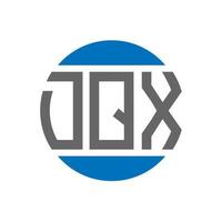 dqx lettera logo design su bianca sfondo. dqx creativo iniziali cerchio logo concetto. dqx lettera design. vettore