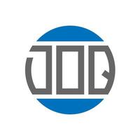 doq lettera logo design su bianca sfondo. doq creativo iniziali cerchio logo concetto. doq lettera design. vettore