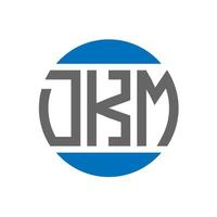 dkm lettera logo design su bianca sfondo. dkm creativo iniziali cerchio logo concetto. dkm lettera design. vettore