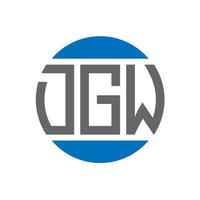 dgw lettera logo design su bianca sfondo. dgw creativo iniziali cerchio logo concetto. dgw lettera design. vettore