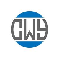 cwy lettera logo design su bianca sfondo. cwy creativo iniziali cerchio logo concetto. cwy lettera design. vettore