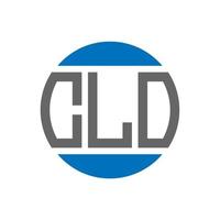 cld lettera logo design su bianca sfondo. cld creativo iniziali cerchio logo concetto. cld lettera design. vettore