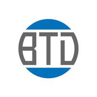 btd lettera logo design su bianca sfondo. btd creativo iniziali cerchio logo concetto. btd lettera design. vettore