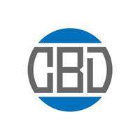 CBD lettera logo design su bianca sfondo. CBD creativo iniziali cerchio logo concetto. CBD lettera design. vettore