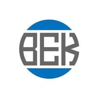 bek lettera logo design su bianca sfondo. bek creativo iniziali cerchio logo concetto. bek lettera design. vettore