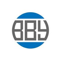 bby lettera logo design su bianca sfondo. bby creativo iniziali cerchio logo concetto. bby lettera design. vettore