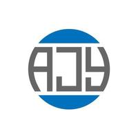 ajy lettera logo design su bianca sfondo. ajy creativo iniziali cerchio logo concetto. ajy lettera design. vettore