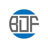 bdf lettera logo design su bianca sfondo. bdf creativo iniziali cerchio logo concetto. bdf lettera design. vettore