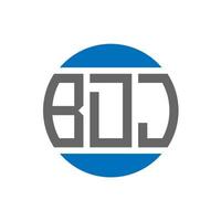 bdj lettera logo design su bianca sfondo. bdj creativo iniziali cerchio logo concetto. bdj lettera design. vettore