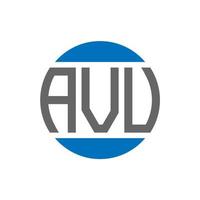 avu lettera logo design su bianca sfondo. avu creativo iniziali cerchio logo concetto. avu lettera design. vettore