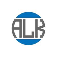 alk lettera logo design su bianca sfondo. alk creativo iniziali cerchio logo concetto. alk lettera design. vettore