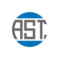 ast lettera logo design su bianca sfondo. ast creativo iniziali cerchio logo concetto. ast lettera design. vettore