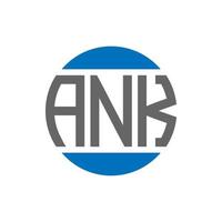 ank lettera logo design su bianca sfondo. ank creativo iniziali cerchio logo concetto. ank lettera design. vettore