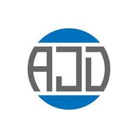 ajd lettera logo design su bianca sfondo. ajd creativo iniziali cerchio logo concetto. ajd lettera design. vettore