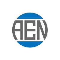 aen lettera logo design su bianca sfondo. aen creativo iniziali cerchio logo concetto. aen lettera design. vettore