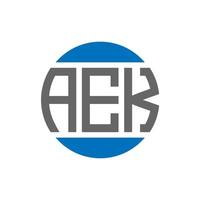 aek lettera logo design su bianca sfondo. aek creativo iniziali cerchio logo concetto. aek lettera design. vettore