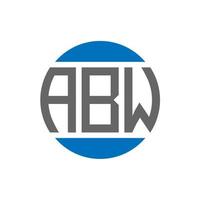 abw lettera logo design su bianca sfondo. abw creativo iniziali cerchio logo concetto. abw lettera design. vettore