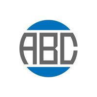 abc lettera logo design su bianca sfondo. abc creativo iniziali cerchio logo concetto. abc lettera design. vettore