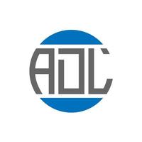 adl lettera logo design su bianca sfondo. adl creativo iniziali cerchio logo concetto. adl lettera design. vettore