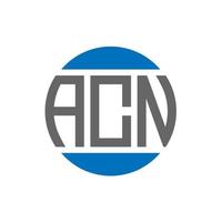 acn lettera logo design su bianca sfondo. acn creativo iniziali cerchio logo concetto. acn lettera design. vettore