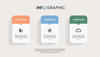 moderno pastello rettangolo attività commerciale Infografica vettore