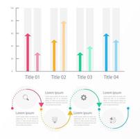 multi-insieme bar Infografica grafico design modello. astratto infochart con modificabile contorno. didattico grafica con 4 passo sequenza. visivo dati presentazione vettore