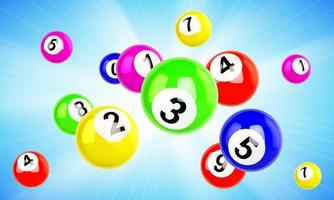 Lotto palle 3d vettore bingo, lotteria o keno Giochi