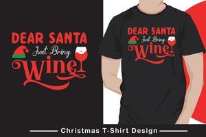 Natale maglietta design. gratuito vettore, vino amante t camicia, birra amante t camicia. vettore