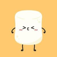 marshmallow cartone animato. marshmallow personaggio design. marshmallow vettore. vettore