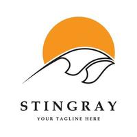 Stingray logo e vettore con slogan modello