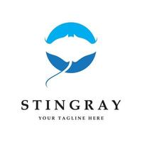 Stingray logo e vettore con slogan modello