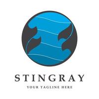 Stingray logo e vettore con slogan modello