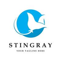 Stingray logo e vettore con slogan modello