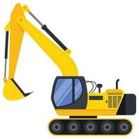 illustrazione per costruzione macchinari veicolo escavatore. vettore