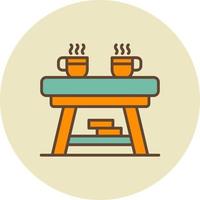 caffè tavolo creativo icona design vettore