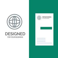 centro comunicazione globale Aiuto supporto grigio logo design e attività commerciale carta modello vettore