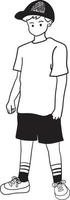 uomo logo cartone animato scarabocchio kawaii anime colorazione pagina carino illustrazione disegno clipart personaggio chibi manga i fumetti vettore