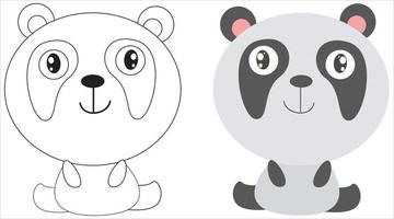 carino panda per colorazione vettore